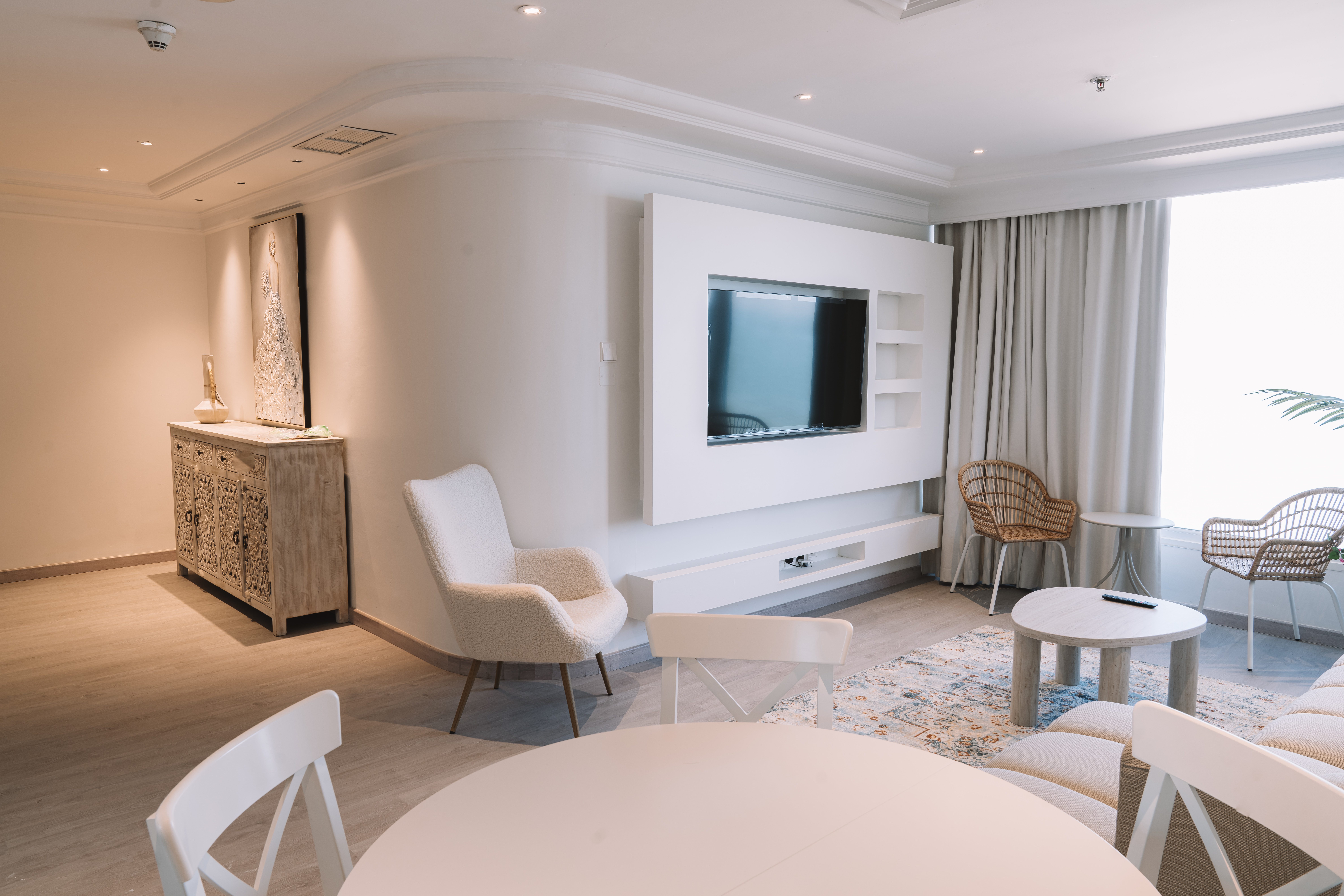 Cozy Living Room with TV and Comfortable Seating